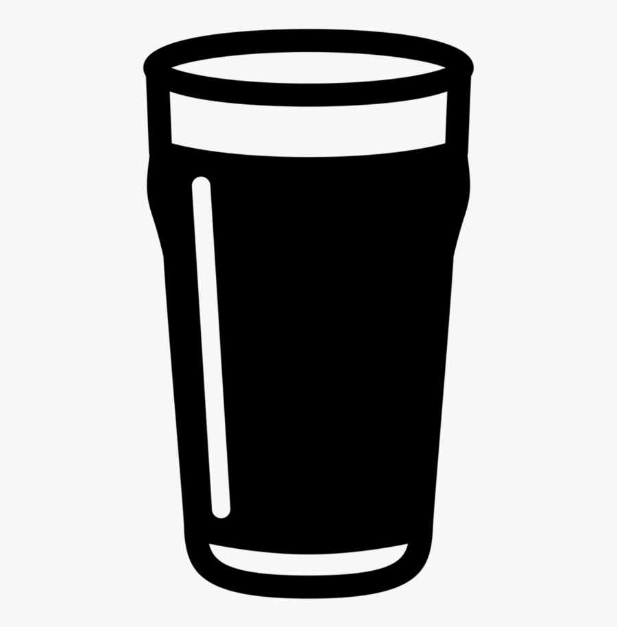 Beer Glass Clipart Black And White - Pint Glass Clip Art, Transparent Clipart
