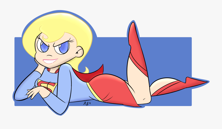 It"s Supergirl - Cartoon, Transparent Clipart