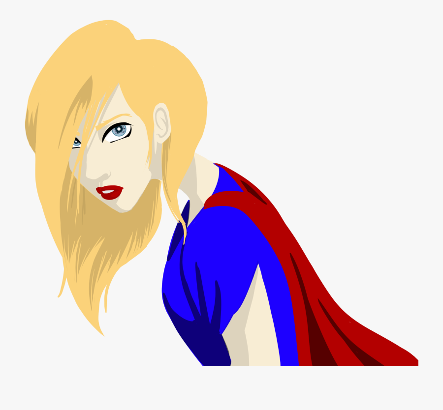 Supergirl - Illustration, Transparent Clipart