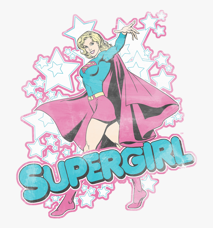 Cartoon Supergirl For Kids, Transparent Clipart