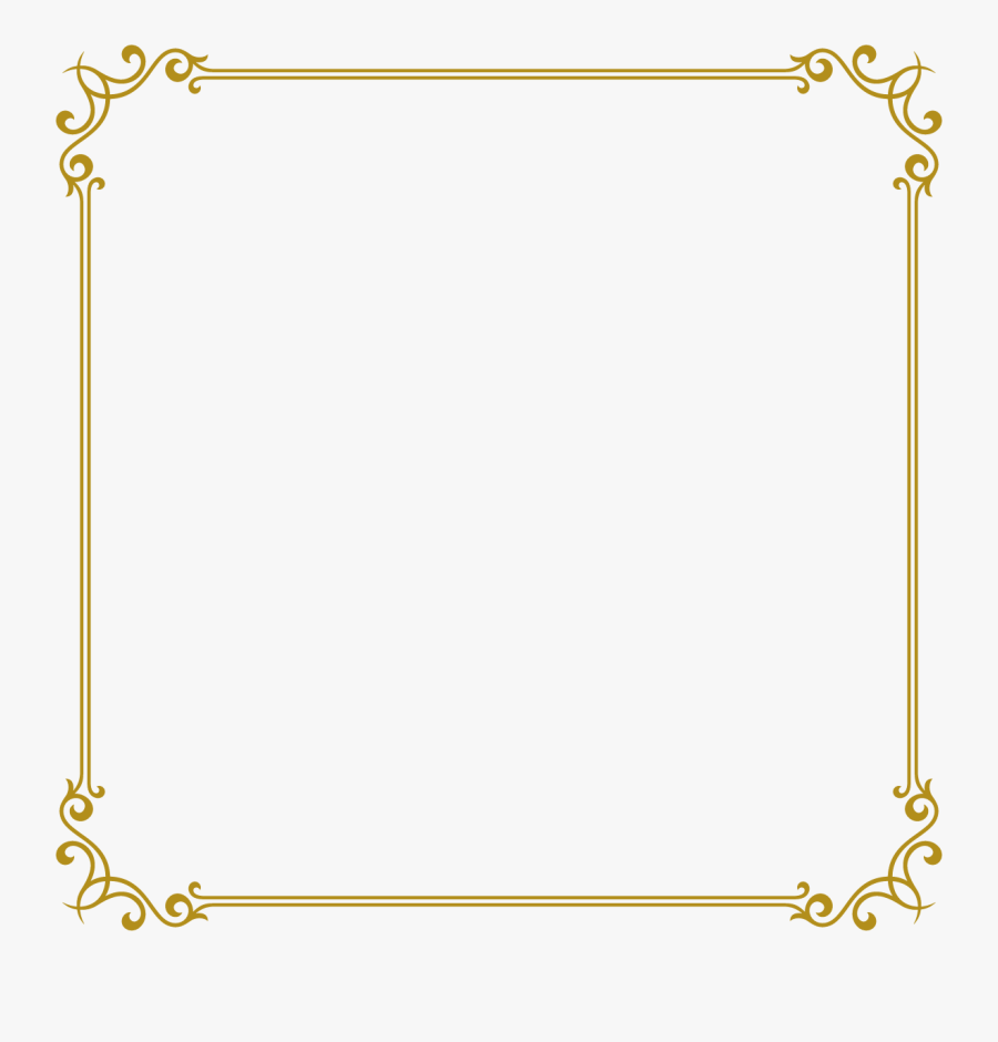 Transparent Balloon Frame Clipart - Gold Frame Png Cartoon, Transparent Clipart