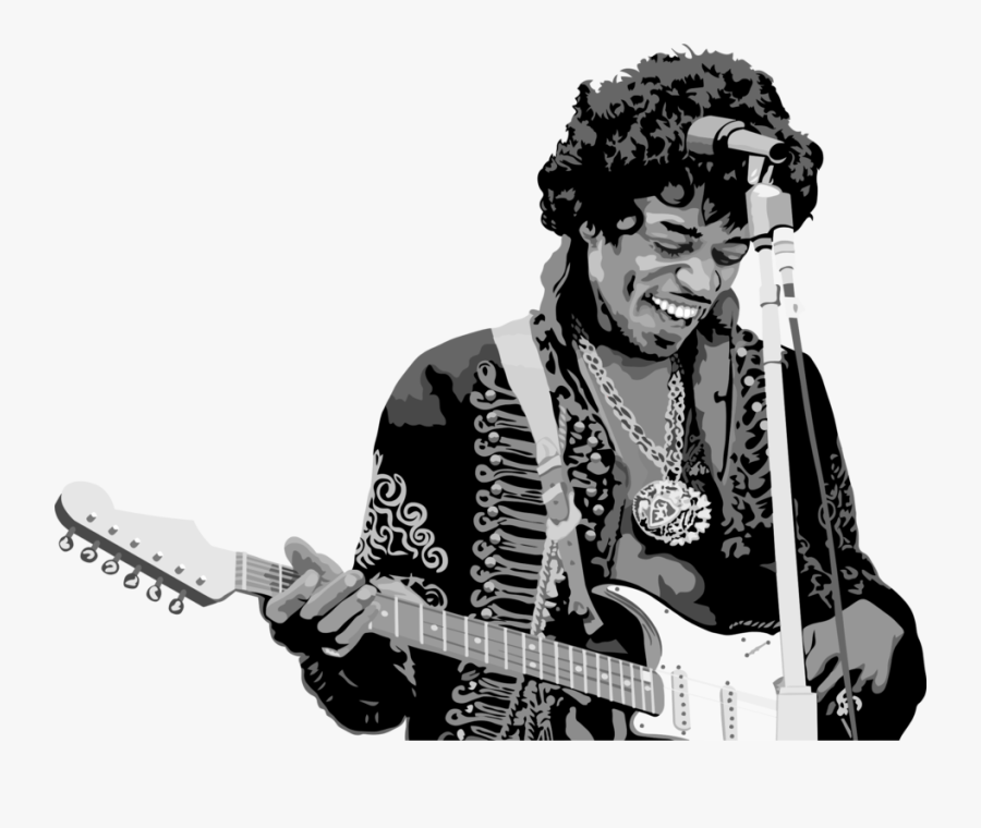 Microphone,string Instrument,guitar Accessory - Jimi Hendrix Png, Transparent Clipart