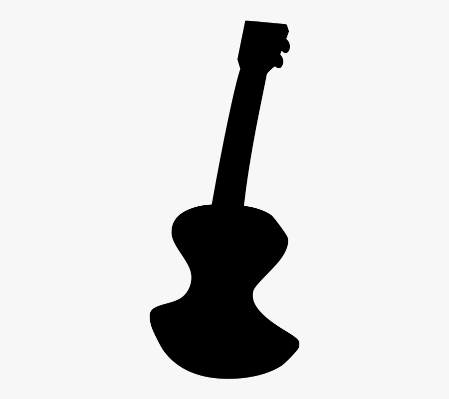 Retro Clipart Guitar - Silhouette, Transparent Clipart