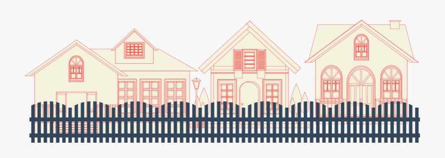 Bravo Fence - House, Transparent Clipart