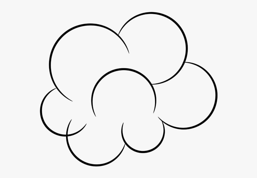 Cloud Black And White Cloud Clipart Free Download Clip - Line Art, Transparent Clipart