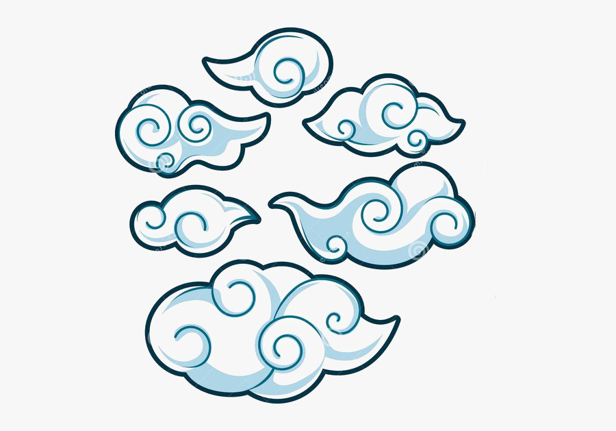Japanese Clouds Png - Drawing Japanese Clouds, Transparent Clipart