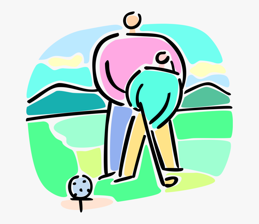 Vector Illustration Of Father Gives Son Lesson Learning, Transparent Clipart