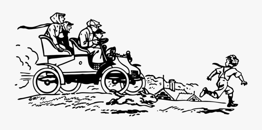 Vintage, Car, Drive, Transportation, Kid, Running - Car, Transparent Clipart