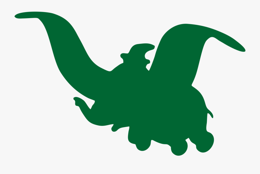 Dumbo Silhouette, Transparent Clipart