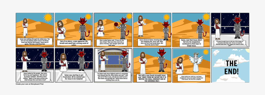 Picture - Cartoon Of The Temptations Of Jesus, Transparent Clipart
