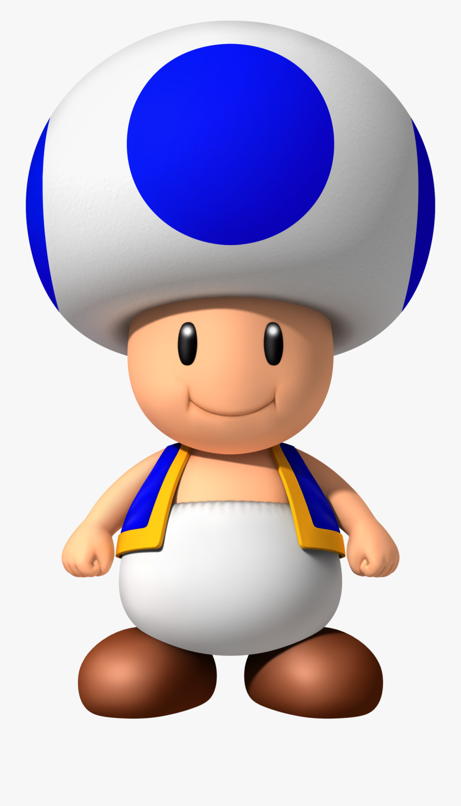 Mario Bros Wii Blue Toad, Transparent Clipart