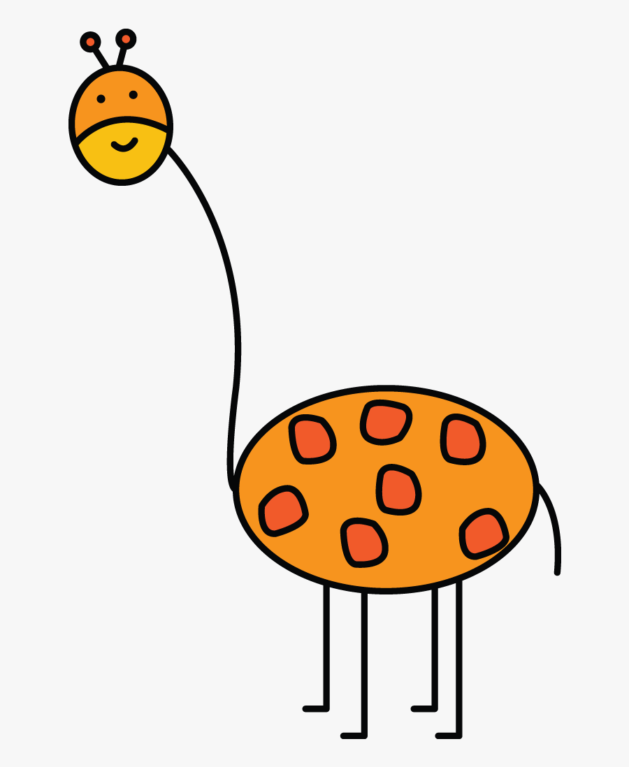 Collection Of Free Guided Drawing Children S - Giraffe Drawing Easy, Transparent Clipart