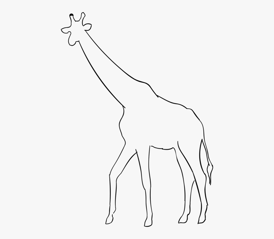 Vector Giraffe Silhouettes - Silueta De Una Jirafa, Transparent Clipart
