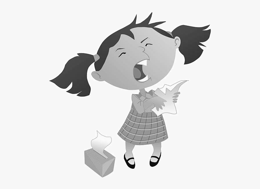 Vomiting And Diarrhea - Girl Sneezing Clipart, Transparent Clipart