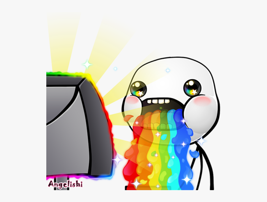 Do Angclishi Vertebrate Cartoon Flightless Bird Technology - Rainbow Puke Png, Transparent Clipart