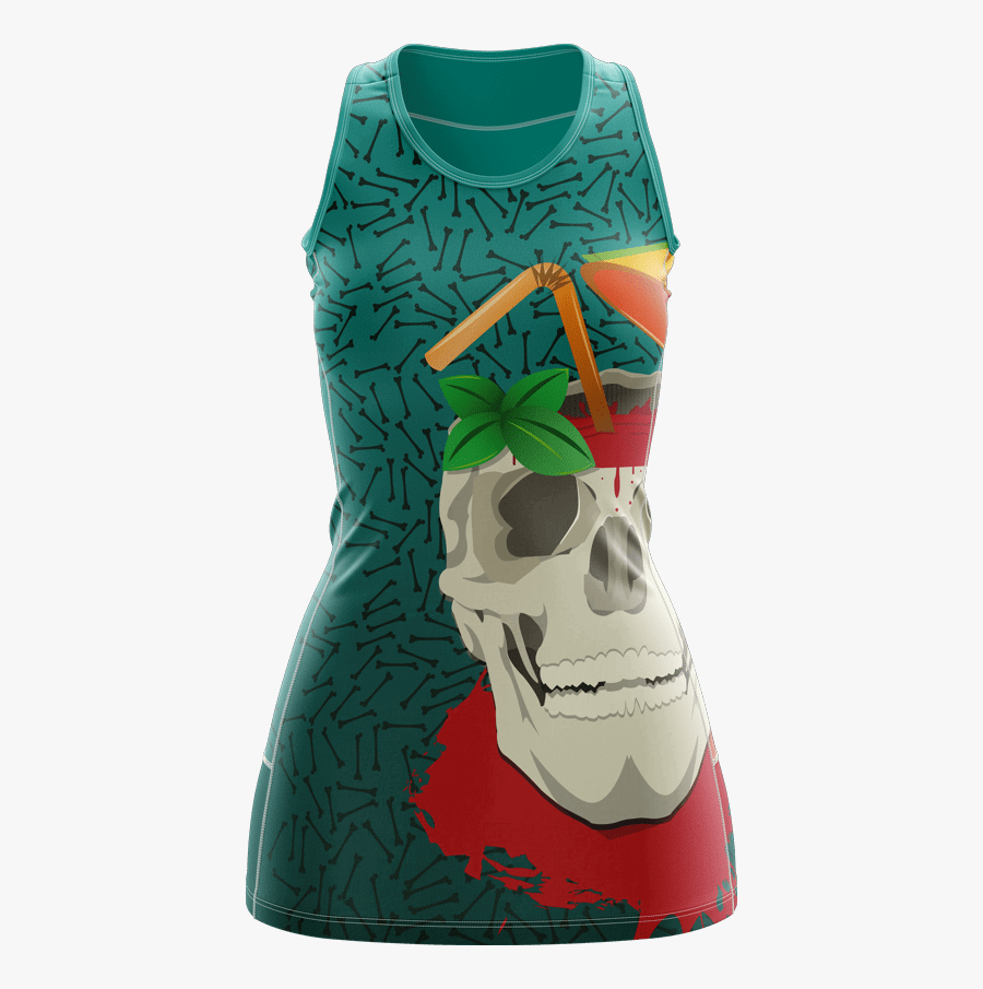 Bloody Mary Sublimated Roller Derby Dress - Skull, Transparent Clipart