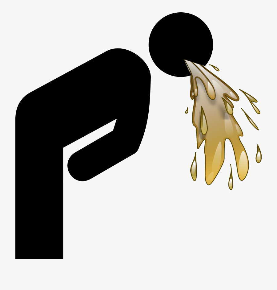 Throwing Up Stick Figure, Transparent Clipart