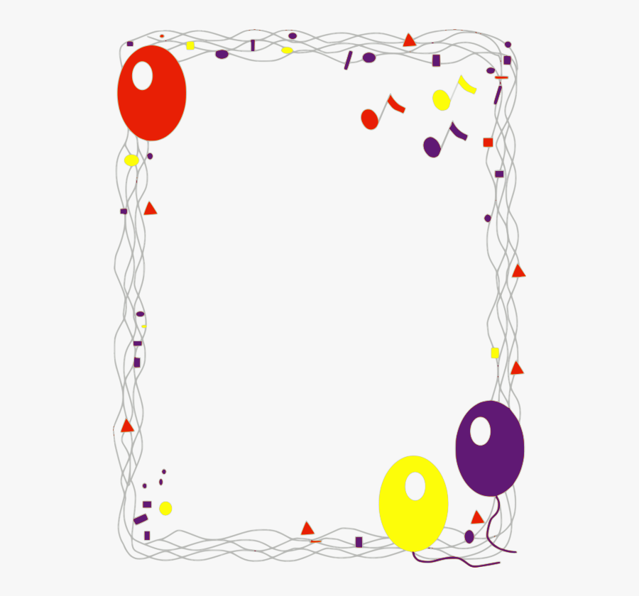 Happy Birthday Page Border Png, Transparent Clipart