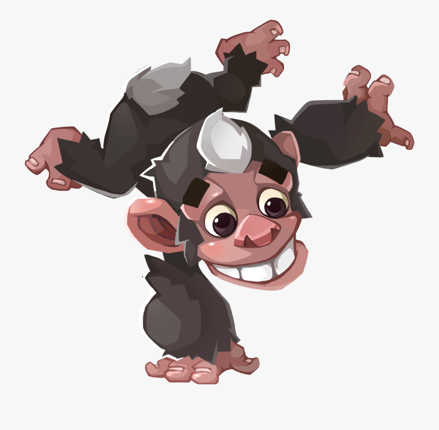 Chimp - Cartoon, Transparent Clipart