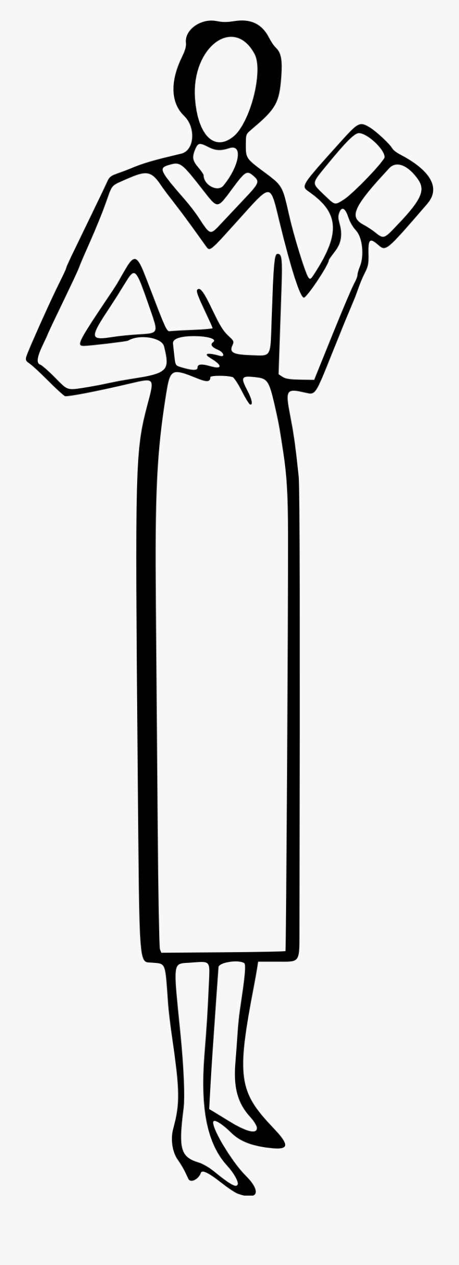 Teacher Clipart Drawing - Simple Drawing Of A Teacher, Transparent Clipart