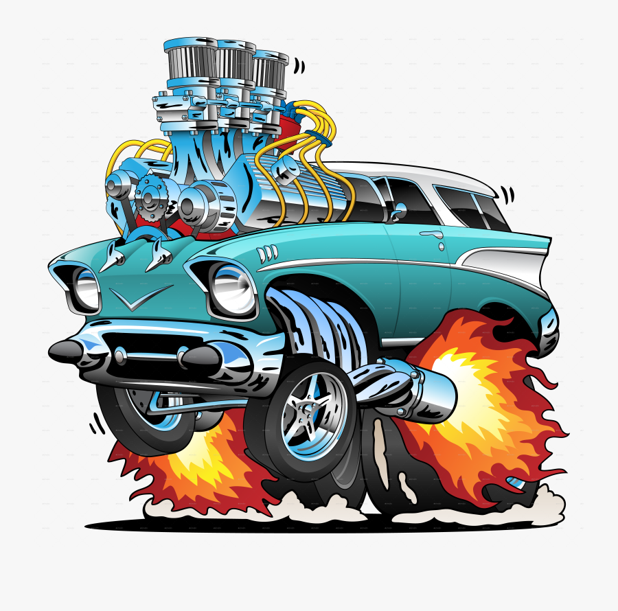 Hot Rod Cartoon Drawings, Transparent Clipart