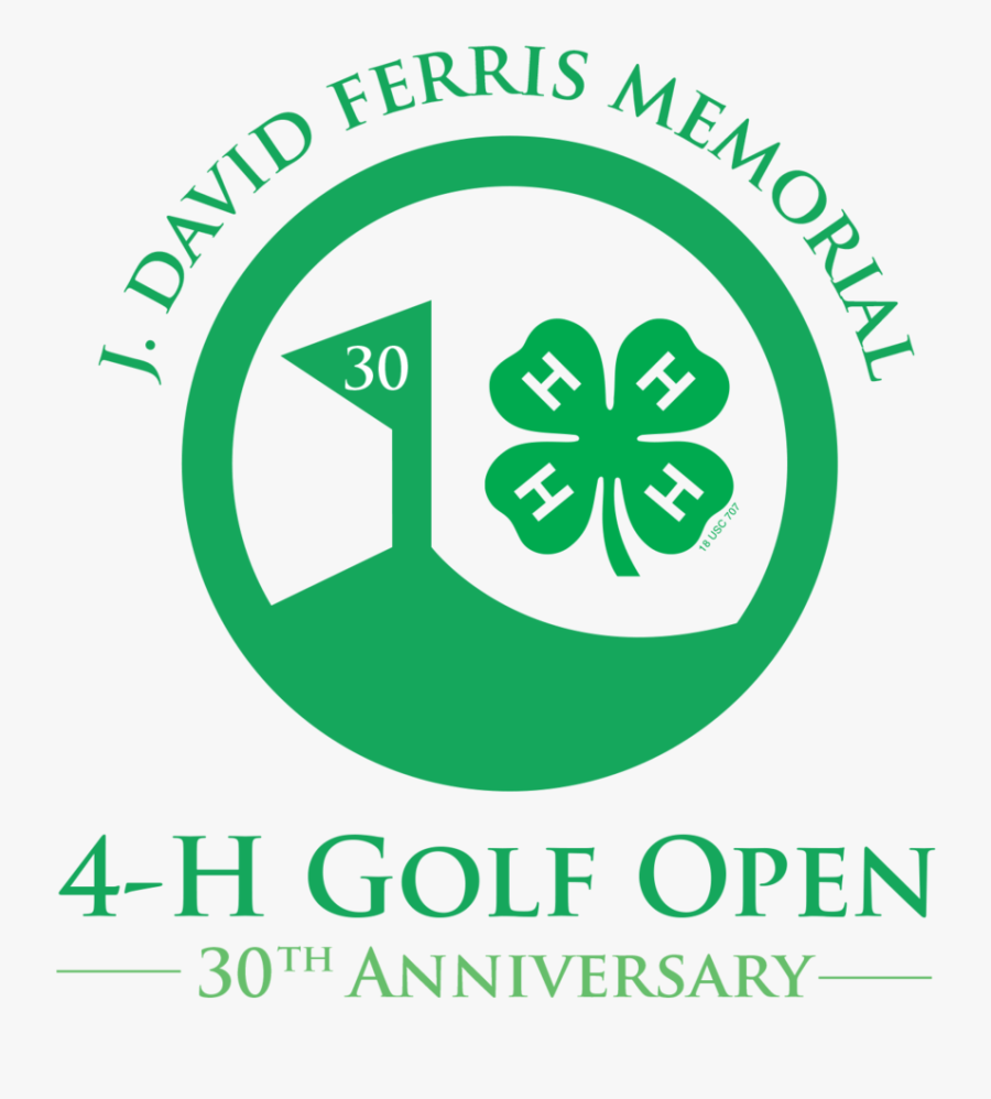 Golf Tourney 30 Logo - 4 H Clover, Transparent Clipart