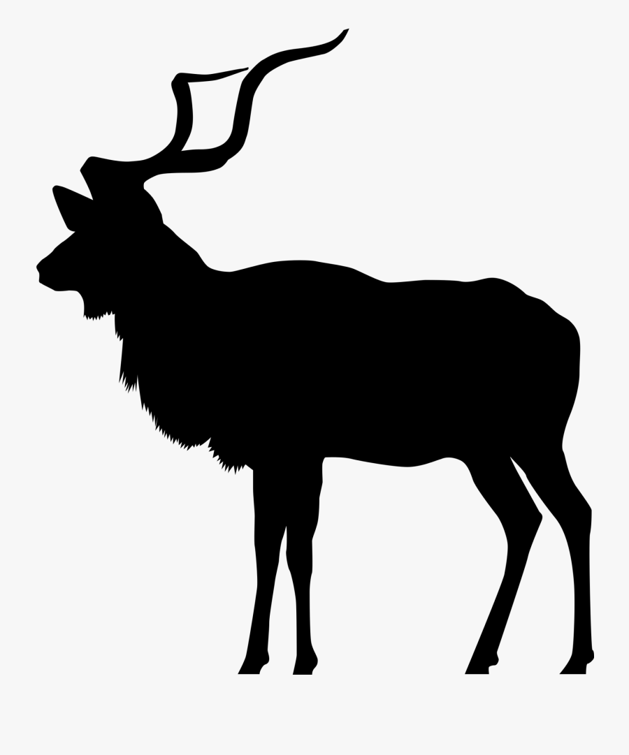 Kudu Profil Svgalliwyn Oberholster2017 02 17t07 - Buck Deer Silhouette Png, Transparent Clipart