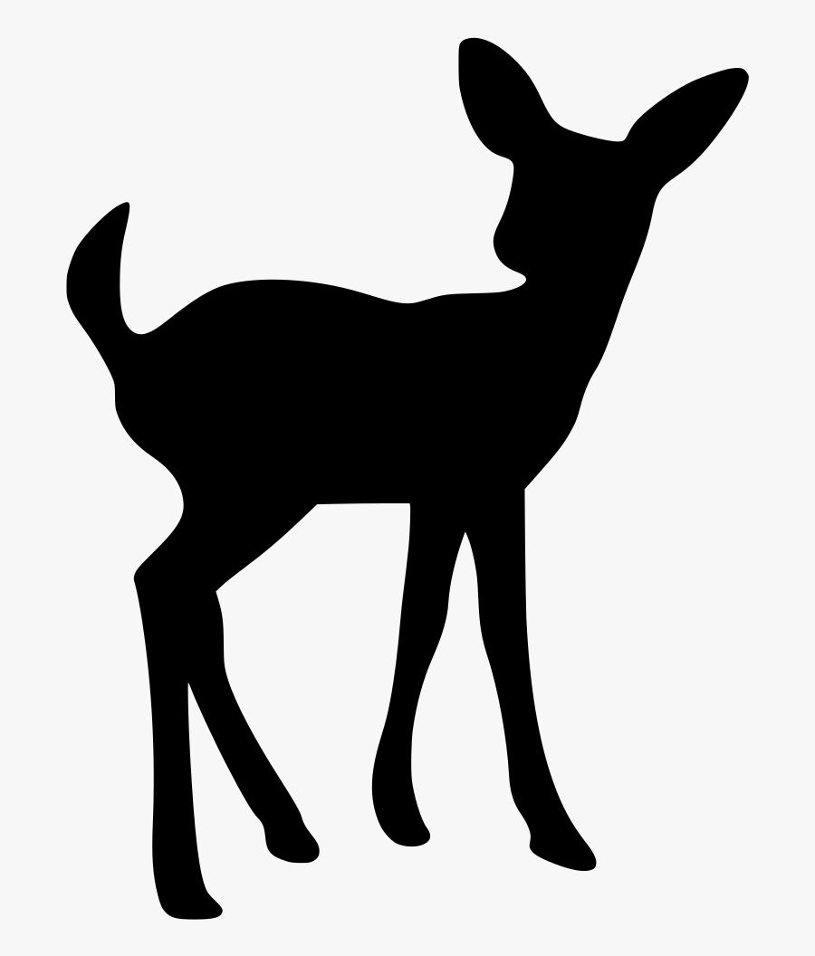 Transparent Fawn Png - Baby Deer Silhouette Clip Art, Transparent Clipart