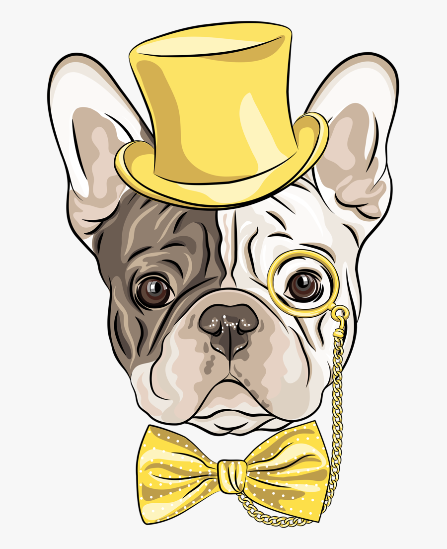 Clip Art Png In Pinterest - French Bulldog Vector Tie, Transparent Clipart