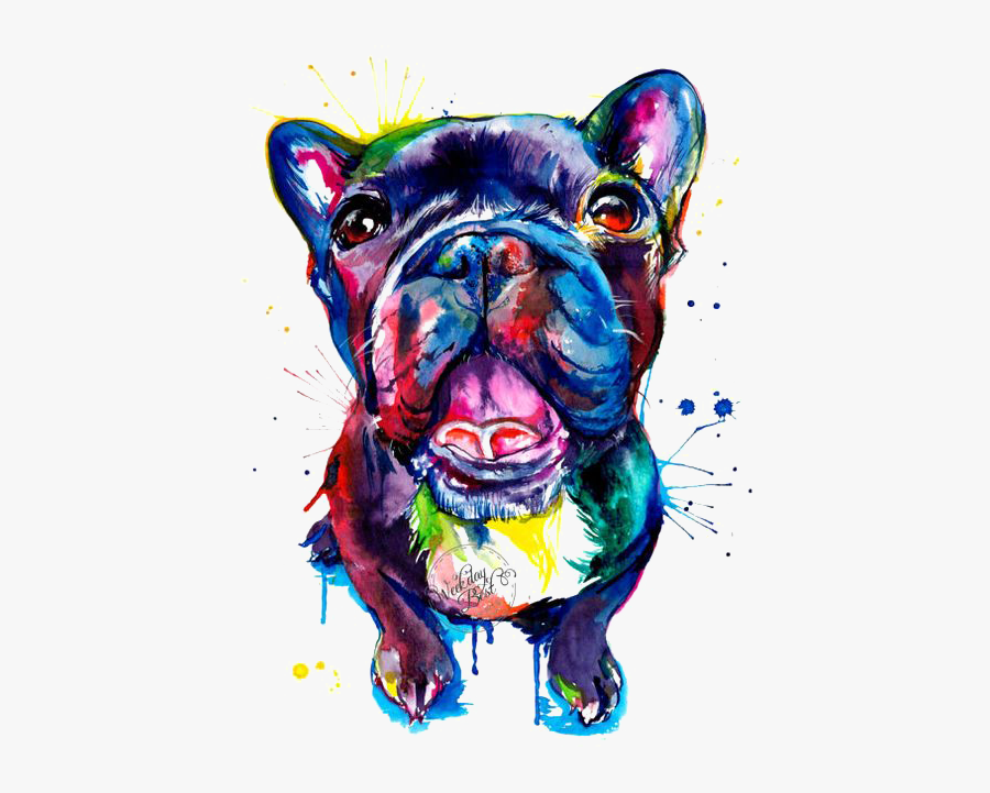 Bulldog Pug Dog French Pet Bull Pit Clipart - French Bulldog Poster, Transparent Clipart