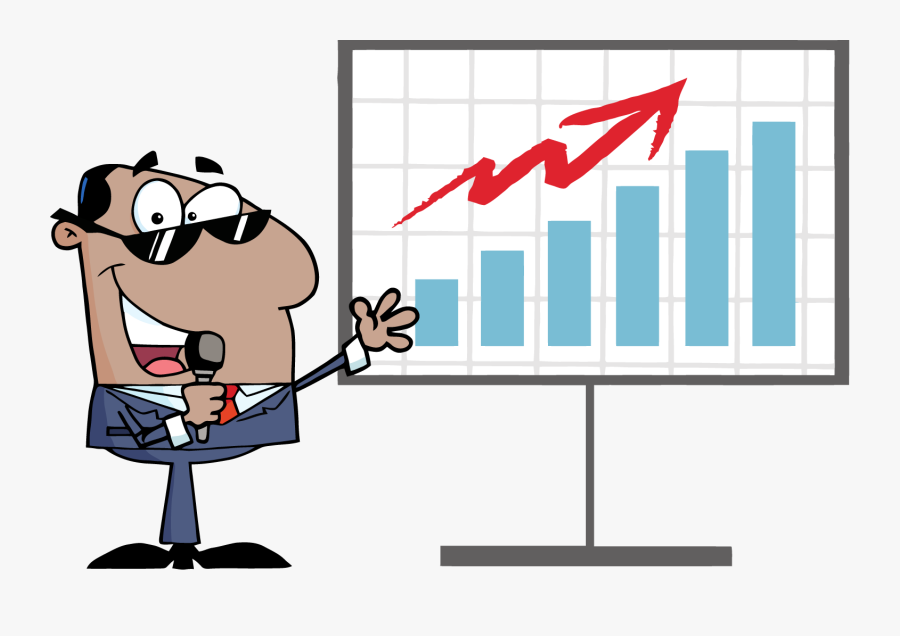 Png Cartoon Businessman Talking Profits - Results Clipart, Transparent Clipart