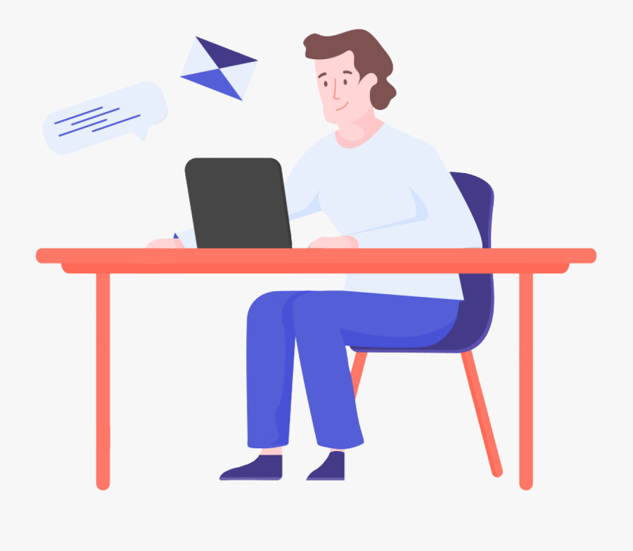 Siting A Man Logo, Transparent Clipart