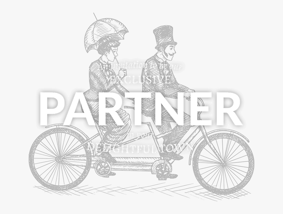 Tandem Couple - Gentleman On Bike Clipart, Transparent Clipart