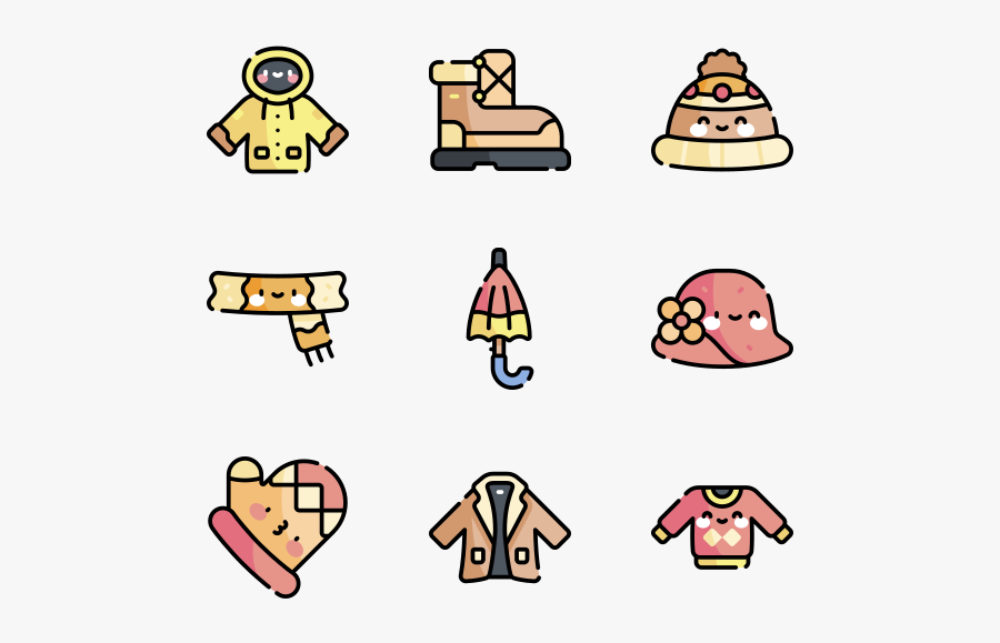 Autumn Clothes Accesories, Transparent Clipart