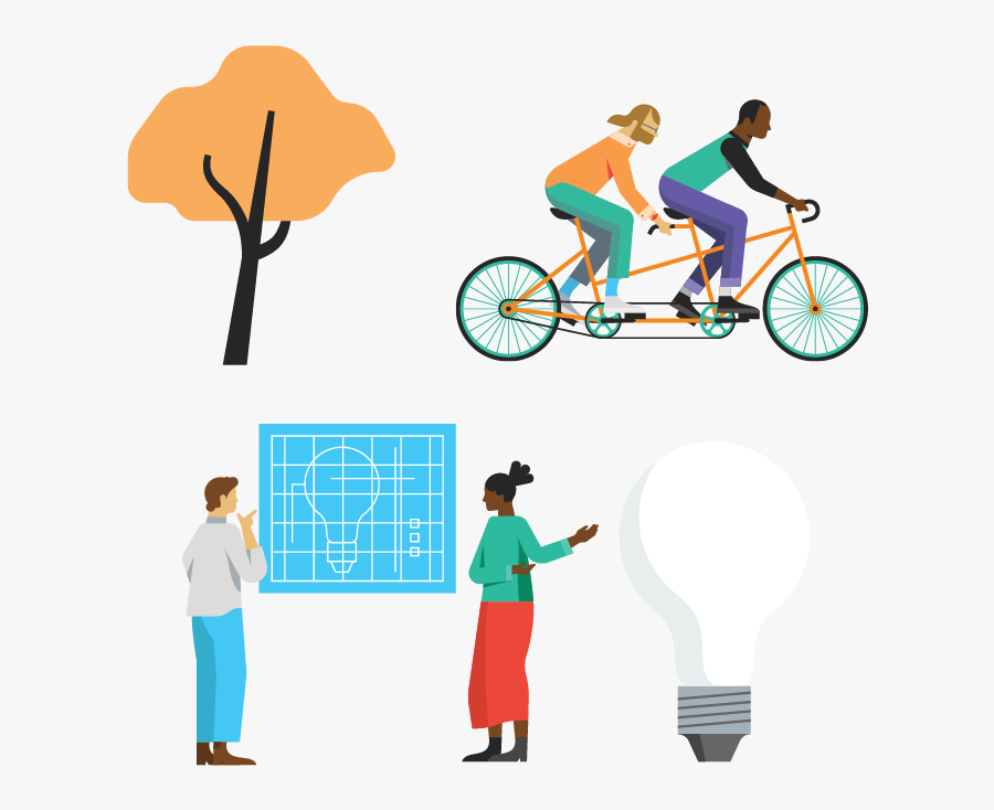 Hybrid Bicycle, Transparent Clipart