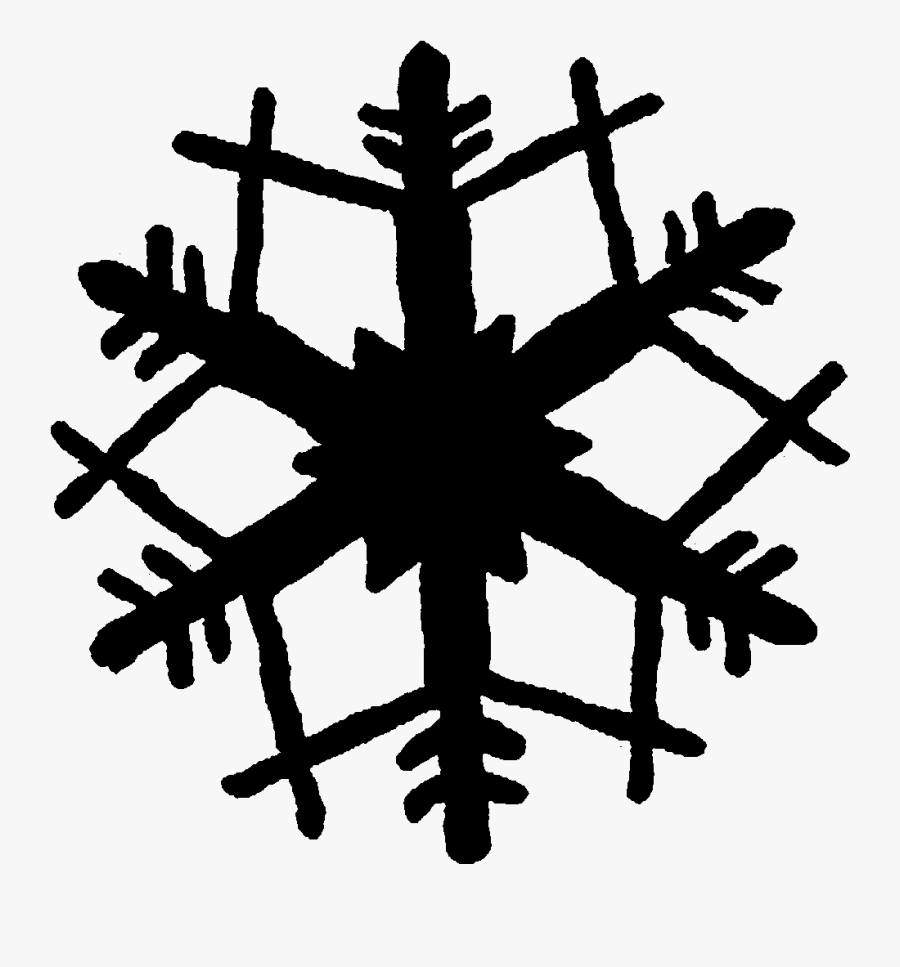 Black And White Snowflake Silhouette Clip Art - Science White And Black, Transparent Clipart