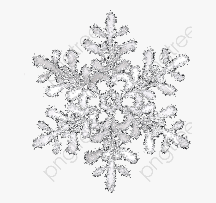 Snowflake Clipart White - Line Art, Transparent Clipart