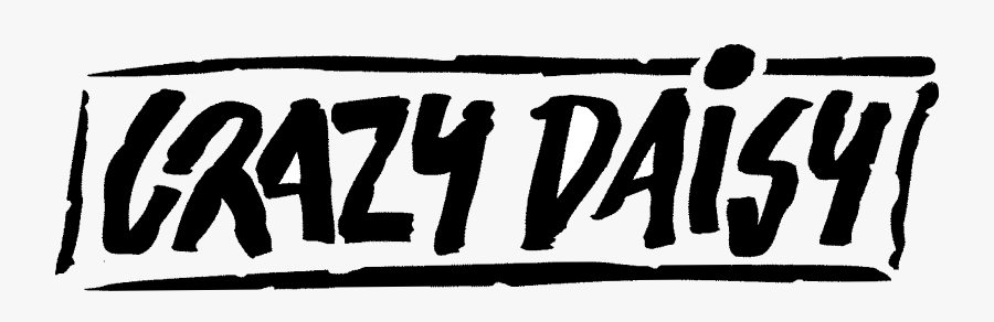 Crazy Daisy Logo Black And White - Crazy Daisy, Transparent Clipart