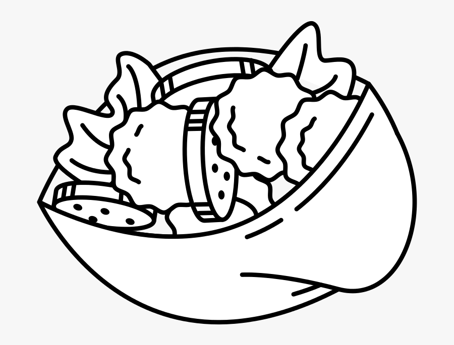 Transparent Israel Clipart - Falafel Black And White, Transparent Clipart
