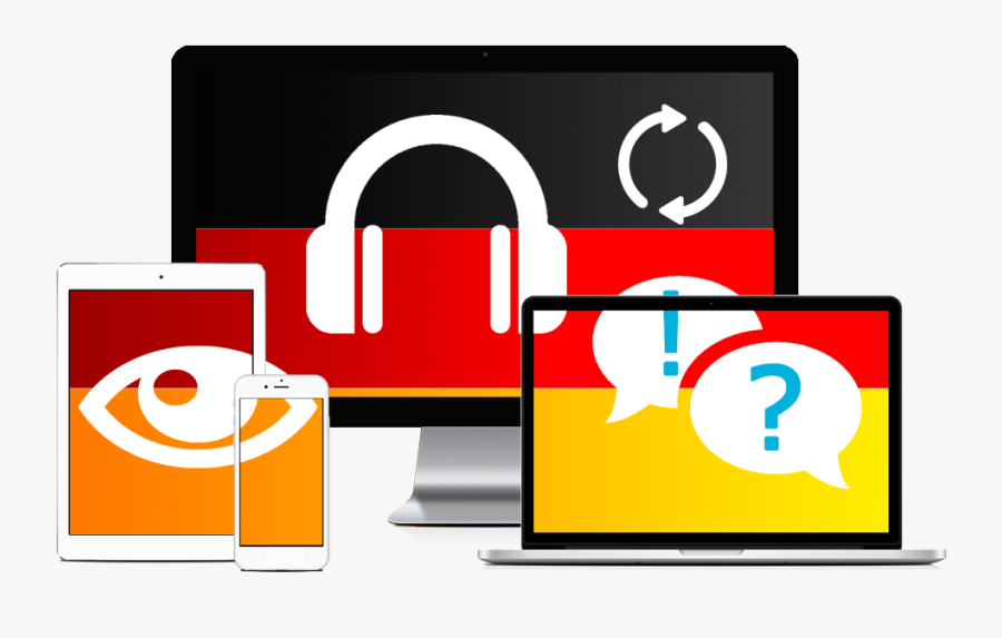 Learn German Online - Software, Transparent Clipart