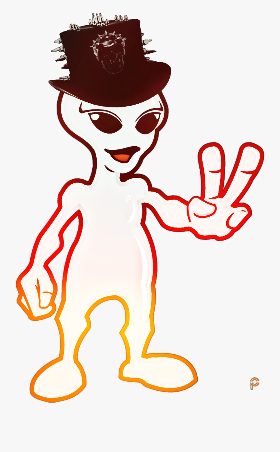 #alien #glow #german #peace #cool #picsartpassion De - Aliens Black And White, Transparent Clipart