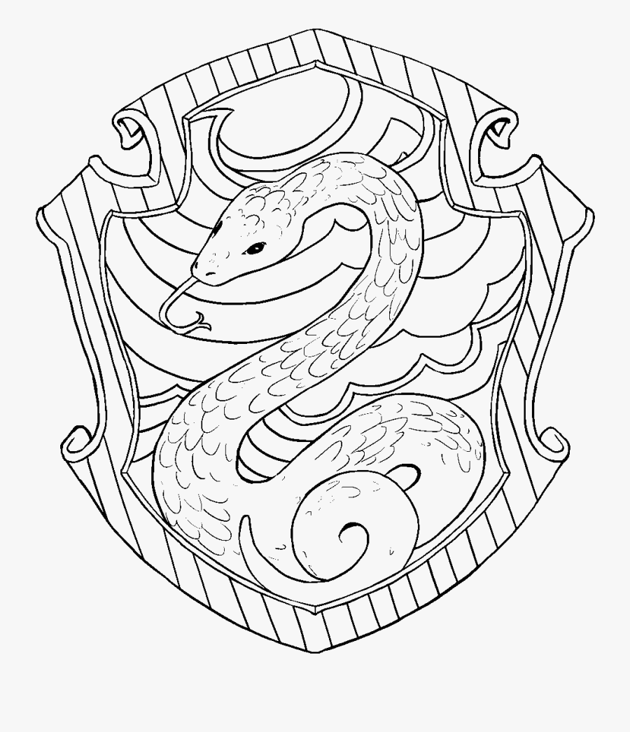 Slytherin Harry Potter Coloring Pages, Transparent Clipart