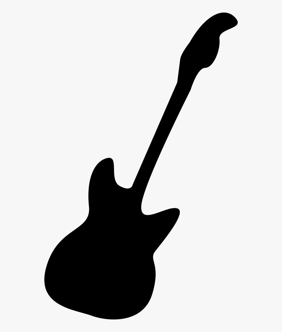 Electric Bass Guitar Silhouette - Bass Transparent Background Silhouette, Transparent Clipart