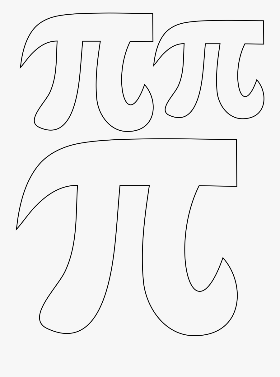 Pi Day Coloring - Line Art, Transparent Clipart