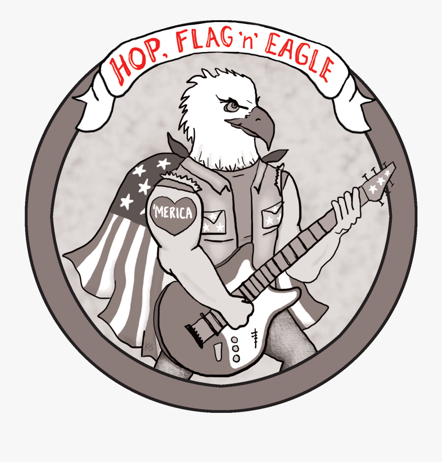 Hop Flag N Eagle - Cartoon, Transparent Clipart