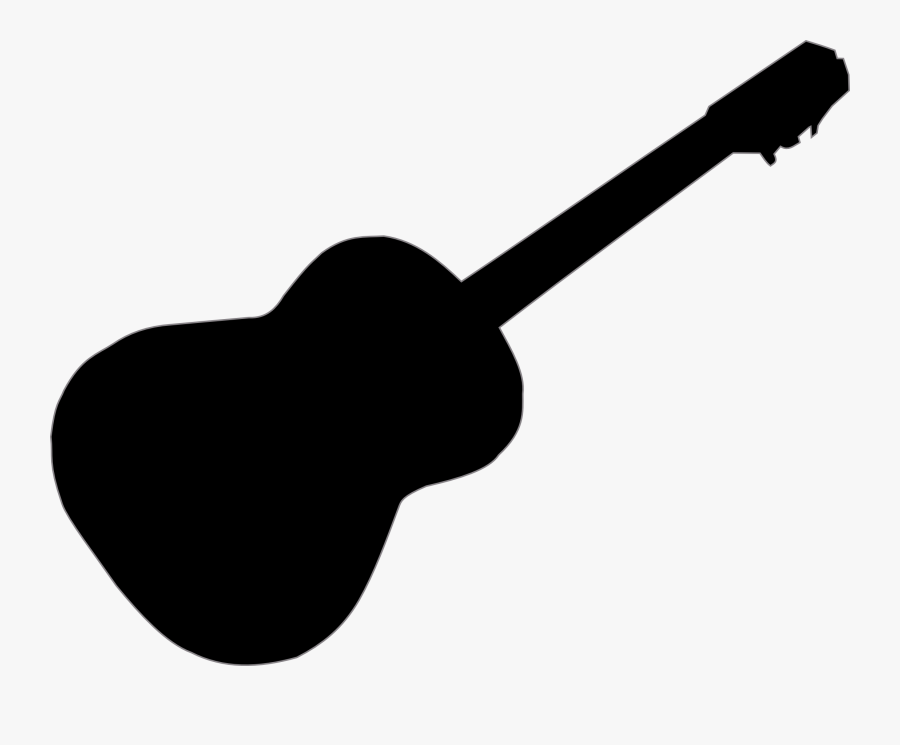 Guitar Silhouette, Transparent Clipart