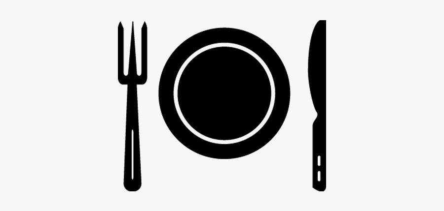 Dish, Plate With Knife Fork, Cutlery, Restaurant Icon - Circle, Transparent Clipart