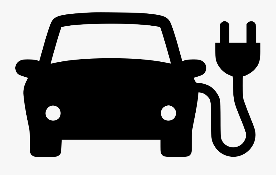 Car With Electric Plug Png Icon Free - Electric Car Plug Icon, Transparent Clipart