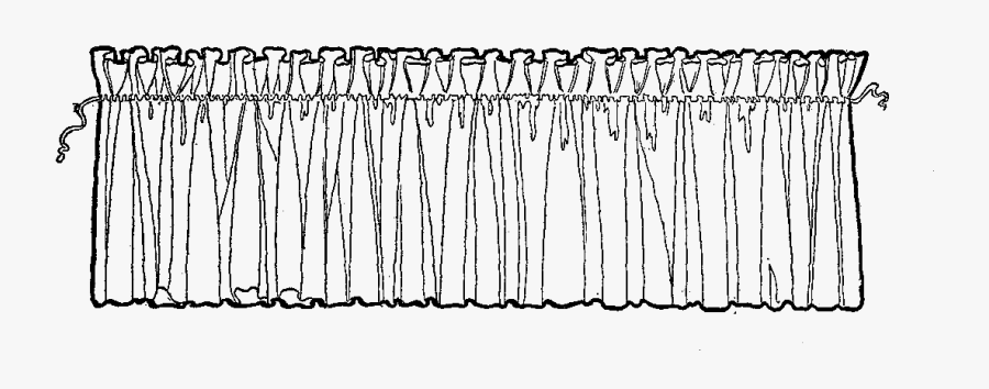 Curtain Drapery Household Illustration - Black-and-white, Transparent Clipart