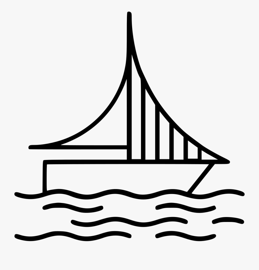 Yacht Sailboat - Sail Black And White Clipart, Transparent Clipart